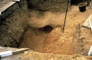 The pit during excavation